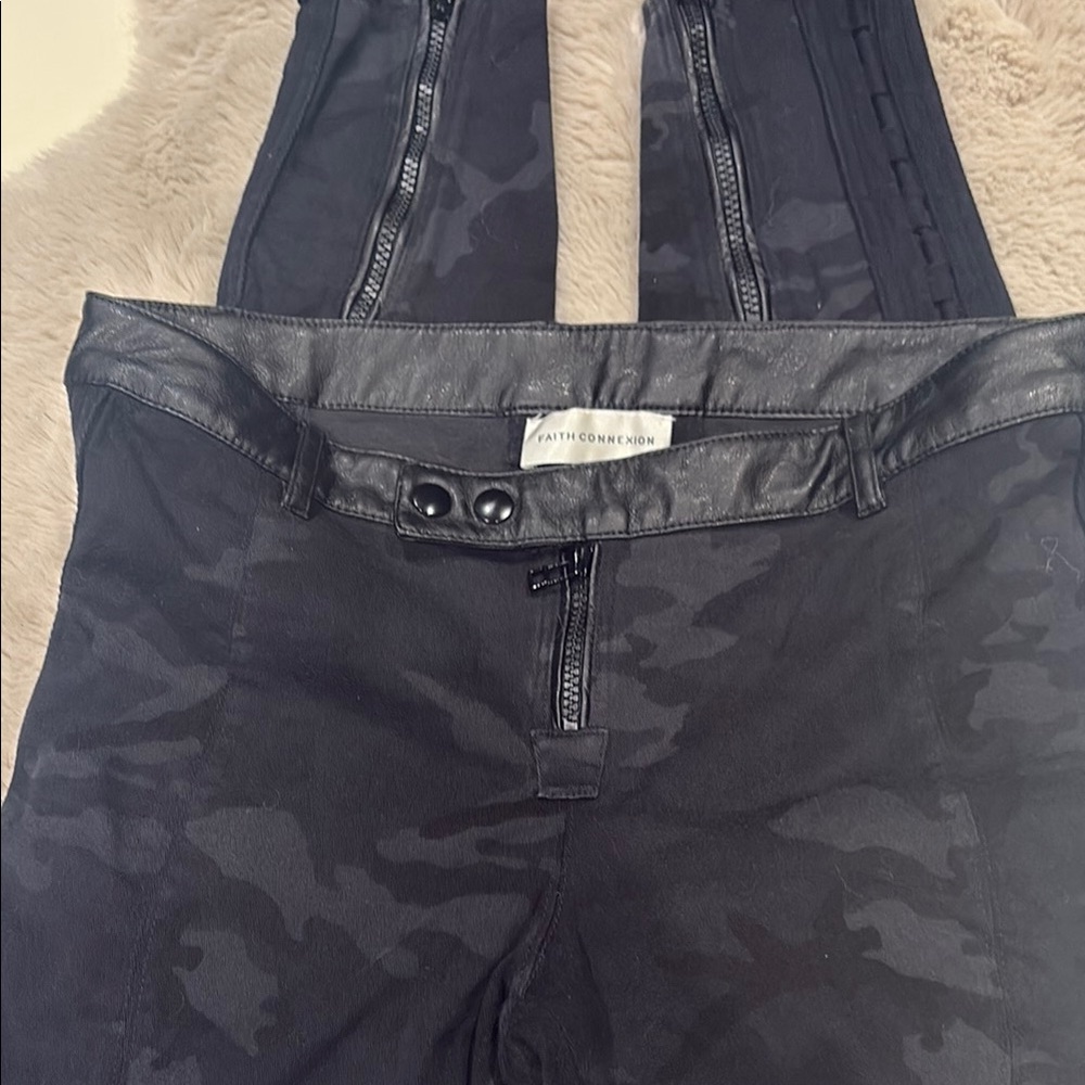 Faith Connexion Black Camouflage Skinny Jeans